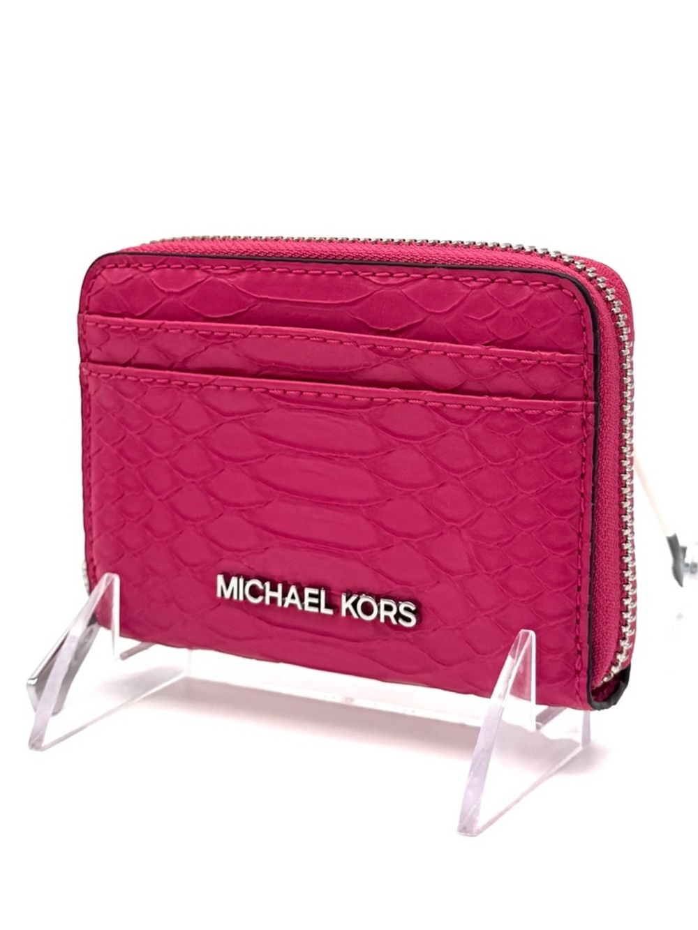 Michael Kors Medium ZA Card Case Wallet Electric Pink